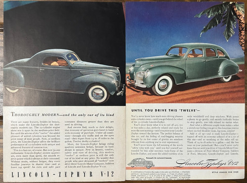Vintage 1939 lincoln zephyr - 2,