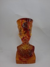 NEFERTITI BUST STATUE AMBER