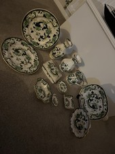 masons ironstone green chartreuse 15 Piece Set