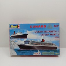 1/1200 Revell 05712 Cunard Queen Elizabeth 2 & Queen Mary Liner Model Set 