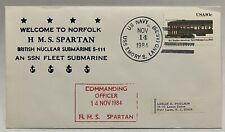 1984 USS EMORY S. LAND H.M.S. SPARTAN BRITISH NUCLEAR SUBMARINE COVER