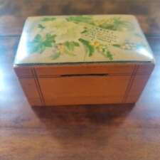 Vintage thrift sandalwood money box with secret compartment