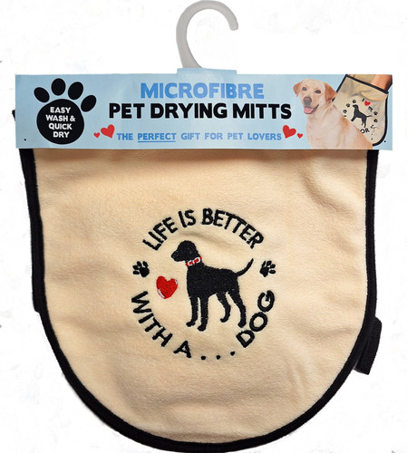 Pet dog drying mitt towel - drying,