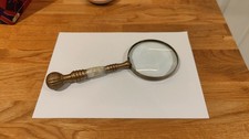 Brass magnifying glass with