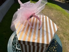 Large Fascinator Wedding Hat Pink