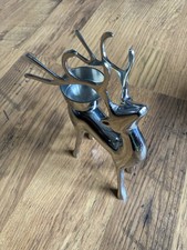 Christmas Tea light Holder Chrome Silver Stag Reindeer From Tk Maxx