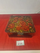 Macfarlane Lang & Co Biscuits & Cakes Tin Roses Floral Vintage Design