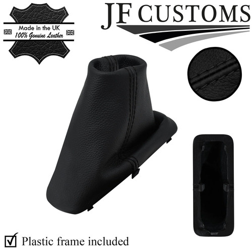 Black stitch leather handbrake - stitch,