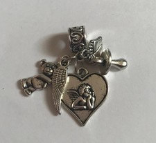 Baby Loss Memorial Keepsake Angel Footprints Wings Charms for Bracelet Necklace 