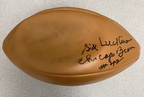 Sid luckman signed football - sid,