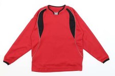 Precision Womens Red Round Neck Polyester Blend Jumper Size 2XS