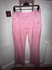 Pink juicy couture tracksuit bottoms Diamante Size Large