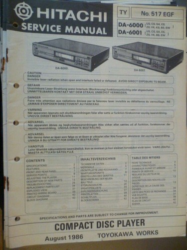 Hitachi 6000 da - , da-6001