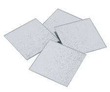 SET OF FOUR GLASS COASTERS ROSE GOLD SILVER DINNER DRINK CUP MAT SPARKLE SERVE