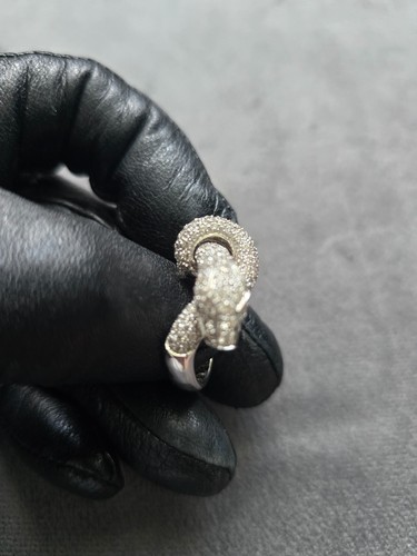 750 white gold snake ring - 18, k