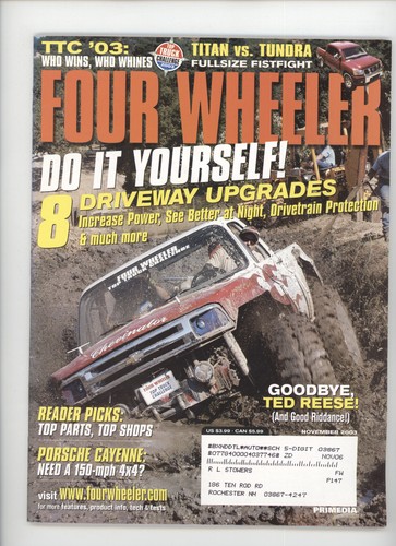 Four wheeler november 2003 top - four,