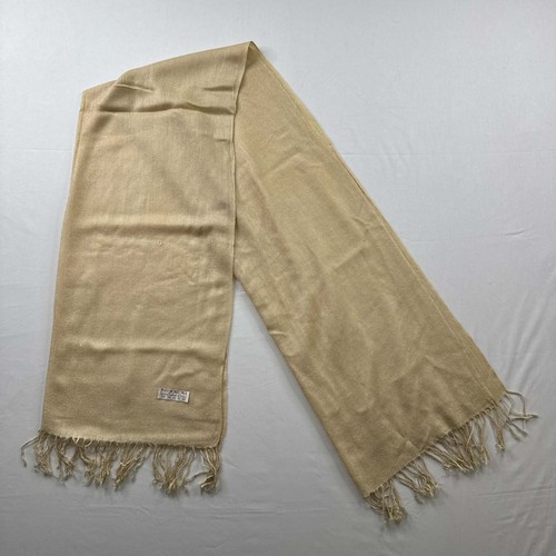 Vintage golden silk pashmina - vintage,