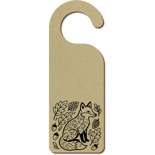Folk style woodland fox door - fox',
