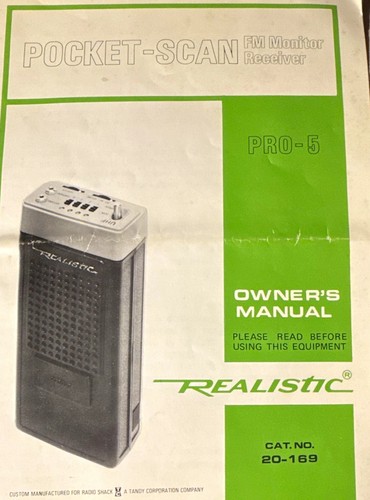 Realistic pro pocket scan fm - realistic, pro-5