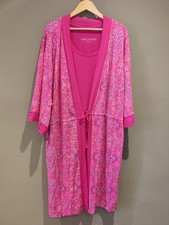 QVC Carole Hochman Chemise and Robe Travel Set Pink 2XL 