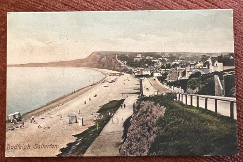 Antique postcard budleigh - antique,