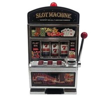 One Arm Bandit Box Slot Machine working With Coins 