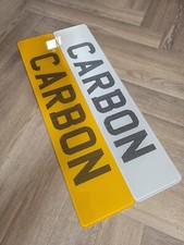 Show Plates PAIR/Single - Carbon Fibre Effect - Numberplates - CUSTOM TEXT