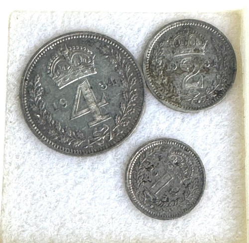 1934 maundy silver coins - 1934, (3)