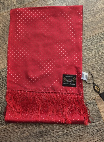 Luke 1977 red silk scarf - luke, new
