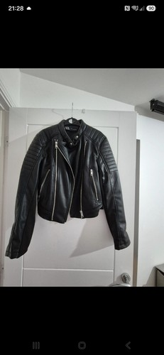 Zara black faux - zara, leather