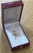 Gold Cross Pendant with 7