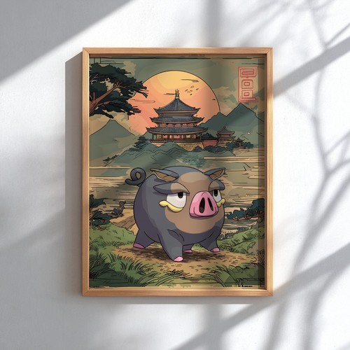 Lechonk pokemon poster - pokemon,