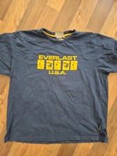 MENS EVERLAST VINTAGE T-SHIRT 2XL BOXING NAVY
