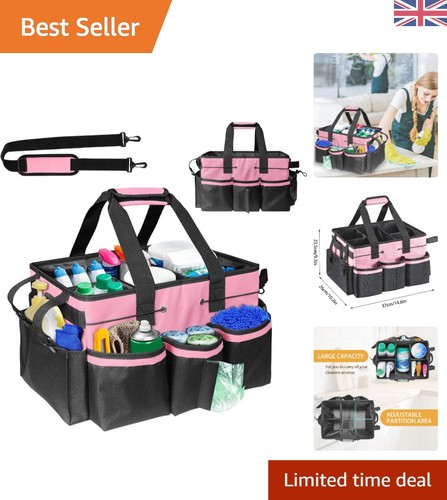 Spacious pink cleaning caddy - pink,