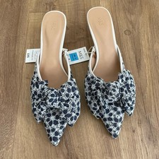 M&S Kitten Heel Denim Blue