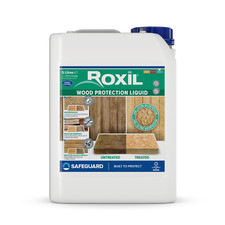 Roxil Wood Waterproofing Liquid - Decking Fence Shed Wood Sealer & Preserver -5L