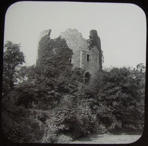 Glass magic lantern slide - magic,