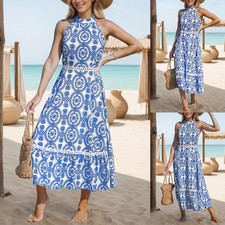 Women Vintage Floral Maxi