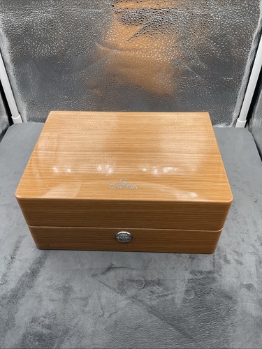 Omega large wooden watch box - omega,