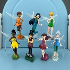 7Pcs/set Tinker Bell Fairies Princess Action Figures Kids Toys Doll Cake Toppers
