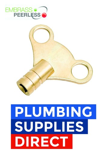 Brass clock radiator key - brass,