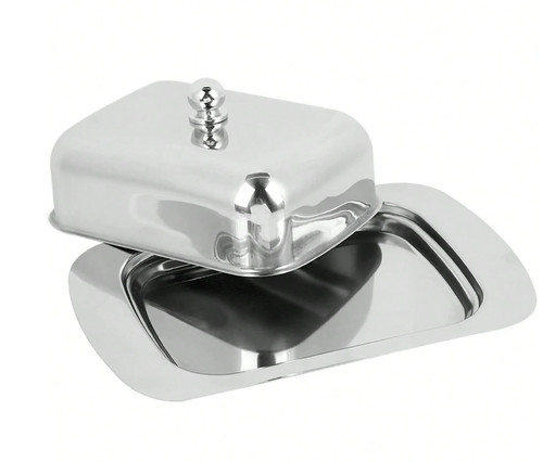 Stainless steel butter dish - butter,