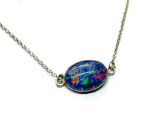 Sterling Silver Black Opal