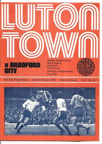 Football programme luton town - football,