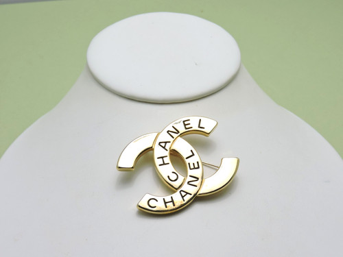 Chanel brooch gold metal - chanel,