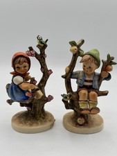 Vintage Goebel Hummel #141/1 & #142/1 - Apple Tree Boy & Girl 6"