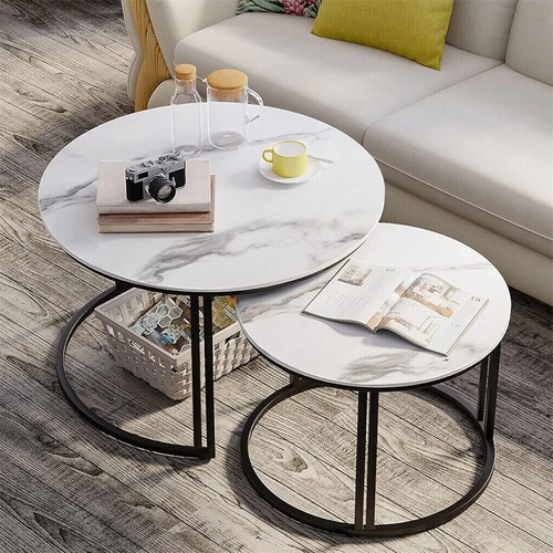 Set real marble round - set, 2