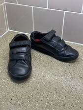 Marks And Spencer Boys Black Leather Spiderman School Shoes Size UK 1.5
