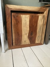 Cube Storage Solid Wood Side Table Nest Ex Cond