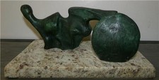 HENRY MOORE BRONZE SCULPTURE "